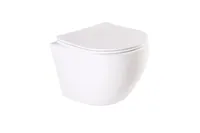 Wand-WC Set Aliki Tiefspüler ohne Spülrand kurz weiß glänzend mit WC-Sitz 1271890