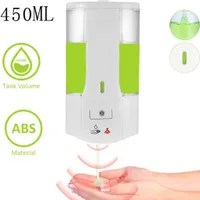 Batteriebetriebene 450ml Wandmontage Automatische IR-Sensor Seifenspender Berührungsfreie Küche Seifen-Lotion-Pumpe für Küche Badezimmer (700ml)