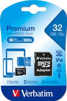 Verbatim paměťová karta Micro Secure Digital Card Premium 32GB UHS-I U1 (Class 10) 44083