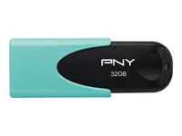 PNY 32GB Attaché 4, 32 GB, USB Typ-A, 2.0, 25 MB/s, Dia, Türkis