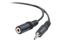 C2G 10m 3.5mm Stereo Audio Extension Cable M/F, 3.5mm, Männlich, 3.5mm, Weiblich, 10 m, Schwarz