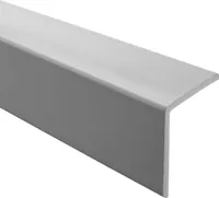 QUEST Winkelprofil PVC 50x50mm, 0.9m, weicher Kantenschutz, flexibler Wandkantenschutz, L-Profil, grau