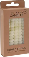 10er Set Mini Stab-Tischkerzen Creme 10cm