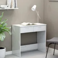 vidaXL Stôl s vysokým leskom biely 80x40x75 cm Drevo Materiál