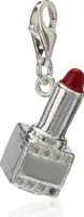 Damen Charm-Anhänger Lippenstift 925 Silber 19x8mm Schmuck für Bettelarmband