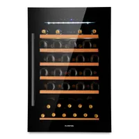 Klarstein Einbau-Weinkühlschrank, 137 L Getränkekühlschrank Schmal, 1 Zone Weinkühlschrank mit Glastür, Indoor/Outdoor Beersafe, Großer Kühlschrank, 5-22°C, 52 Flaschen