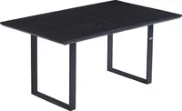 HOME DELUXE Esstisch Eckig Ausziehbar AVENCIA inkl. U-Fuß - 160 x 100 cm Dark Oak - mit schwarzem Metallgestell | Küchentisch, Esszimmer, Esszimmertisch