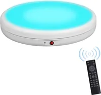 45 cm/17,7" motorizovaný otočný stojan s RGB světelnou základnou 360°ã otočný elektrický fotografický otočný stůl pro vystavování produktů Živé videoprojekce Nosnost 100 kg Zvukové rameno s dálkovým ovládáním