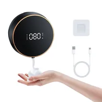 Automatischer Seifenspender, 3-stufig verstellbar, 300ml, wandbefestigt. No-Touch Schaumseifenspender, aufladbar,mit Sensor. Ideal für Bad, Küche,Büro
