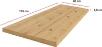 Küchen Arbeitsplatte 165cm 38 mm Küchenzeile Küchenblock Eiche Artisan Eko Stilo