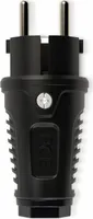 PCE Gummi-Schutzkontaktstecker Taurus2, schwarz