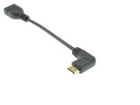 System-S 90° Grad gewinkelt Winkelstecker Mini-HDMI male auf Standard HDMI female Kabel Adapter
