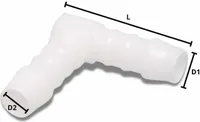 Hadicová spojka plastové koleno 90° 12 mm