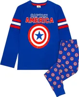 Captain America - Schlafanzug mit langer Hose für Jungen NS5789 (104) (Blau)
