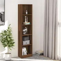 vidaXL Regál na knihy 5 přihrádek Hnědý dub 40x24x175 cm výrobek ze dřeva