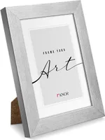 🖼️KNOR®️ Bilderrahmen 24x30 cm Silber, Bilderrahmen, Fotorahmen, bruchsicheres Acrylglas, Picture Frame, zum Aufhängen, Kunststoffrahmen, Wand und Tischaufstellung LILA-Kollektion