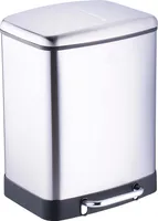 Dirt Devil Tretmülleimer 2 x 12L – Mülleimer 2 Fächer – Mülltrennsystem Abfalleimer mit Soft Close – Edelstahl - 36,9 x 34,3 x 50,3 CM – Silber