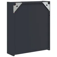 vidaXL Spiegelschrank mit LED-Beleuchtung Grau 45x13x52 cm