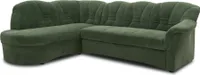 DOMO Collection Ecksofa ELVA FK, Sofa in L-Form, Eckcouch mit Bettfunktion, Couch Ecke mit Federkern, L-Sofa, 242 x 180 cm, Polsterecke in grün