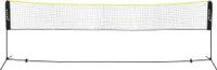 HAUKI Badminton Netz, Tennisnetz 500cm, Schwarz, Höhe: 156cm, Federballnetz Set inkl. 3x Federball, Trainingsnetz Indoor & Outdoor, Garten