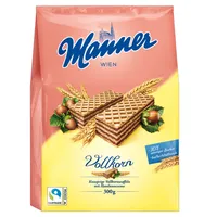 Manner zuckerreduzierte Vollkornwaffeln mit Haselnusscremefüllung 300g