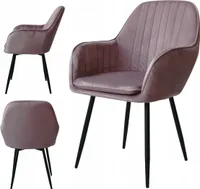 Ekspand | Esszimmerstuhl QUEEN - Schmutziges Rosa - Modernes Design - Hochwertiger Velvetstoff
