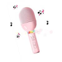 Karaoke Mikrofon Kabellos Kinder,Wireless Bluetooth Microphone Funkmikrofon Geschenk&Spielzeug für kinder tragbares KTV Mikro Mic wiederaufladbar zum Singen drahtlos - rosa