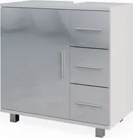Vicco Waschbeckenunterschrank Ilias, 60 x 60.8 cm, Weiß Hochglanz
