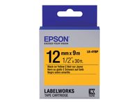 Epson Etikettenkassette LK-4YBP - Pastell - schwarz auf gelb - 12mmx9m, Schwarz