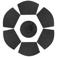 Runde Tischsets Set mit 7 Keil-Tischsets Hitzebest?ndig Abwischbar