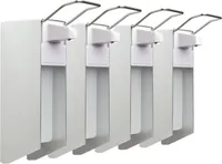 4 Desinfektionsspender | Alu/Kunststoff | 500 ml | kurzer Hebel | Wandspender