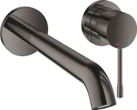 Grohe 2-Loch-Waschtischbatterie ESSENCE Ausladung 230 mm Hard Graphite