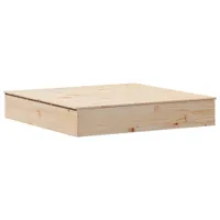 vidaXL Pieskovisko s vekom 111x111x19,5 cm z masívneho borovicového dreva