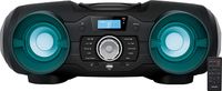 SENCOR SPT 5800 CD Player (48 Watt, mit Bluetooth, MP3, USB, AUX und FM Radio, Leistungsaufnahme) schwarz / türkis