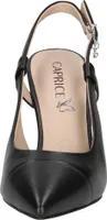 Caprice Damen Slingpumps Leder spitze Form High Heel 9-29600-42, Größe:38.5 EU, Farbe:Schwarz