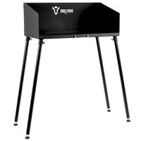 Stůl BBQ-Toro Dutch Oven, s větrnou zábranou | 75 x 40 cm | Stůl na grilování, ocelový stůl