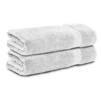 Komfortec 2er Handtuchset aus 100% Baumwolle, 2 Handtücher 50x100 cm Set, Frottee, Weich, Weiß
