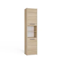 CDF Badschrank S40 | Farbe: Eiche Sonoma | Moderner Badezimmerschrank | Ablagefläche | Geräumige Einlegeböden | Türen | Einfache Montage