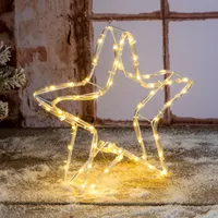 LED Lichterschlauch Stern mit 60 warmweißen LEDs