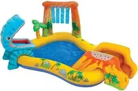 INTEX 57444NP -Playcenter - Dinosaurier Playcenter mit Rutsche (249x191x109cm) Dino Planschbecken
