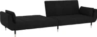 vidaXL Rozkládací pohovka pro 2 osoby se 2 polštáři Black Velvet