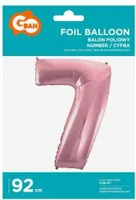 Różowy Balon Foliowy w Kształcie Cyfry 7 - Idealna Dekoracja na Urodziny i Jubileusze - 92 cm Radości i Stylu!