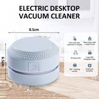 Mini Tischstaubsauger,Tischstaubsauger Klein Handstaubsauger USB Wiederaufladbar Mini Staubsauger,für Desktop, Haushalt, Büro und Auto,Blau