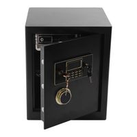 Safe Tresor mit Schlüssel Innenschloss 41x35,5x50cm Alarmsystem Feuerfest (schwarz)
