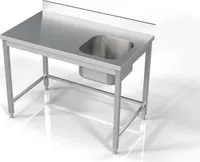 Kombinovaný dřez s 1 mísou, pravý, nerezová ocel 1200x700x850mm
