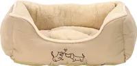 Dehner Lieblinge Hundebett und Katzenbett Sammy, ca. 47 x 37 x 17 cm, Polyester, beige