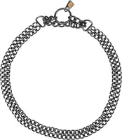 Sprenger Halskette, 2-reihig, flach geschliffene Glieder - Edelstahl Rostfrei schwarz, 2 mm, 45 cm