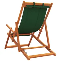 vidaXL Skládací plážová lehátka 2 ks. Zelená látka
