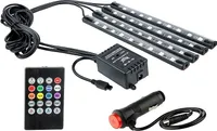 Listwy 9 LED 12V do oświetlenia wnętrza samochodu, 4 szt.