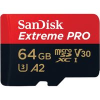 Pamäťová karta SanDisk Extreme Pro microSDXC A2 UHS-I U3 V30 + adaptér 64 GB